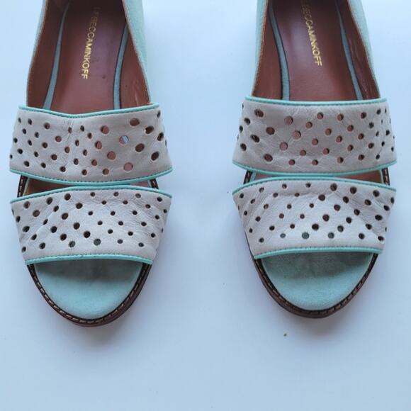 Rebecca Minkoff Sadie Flat, Putty/Winter Mint - Picture 4 of 12
